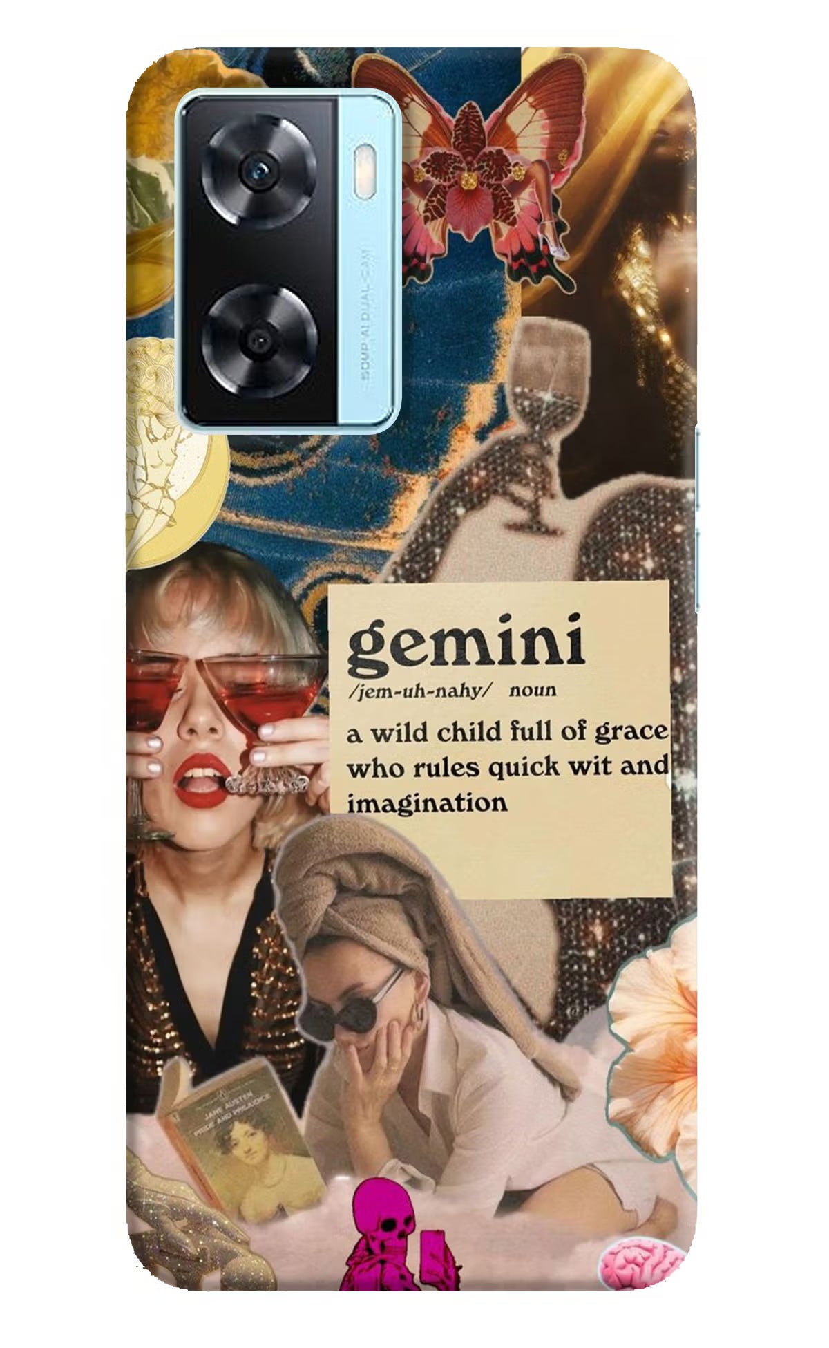 Gemini Zodiac Oppo A77 2022 Hard Case Back Cover by Casekaro