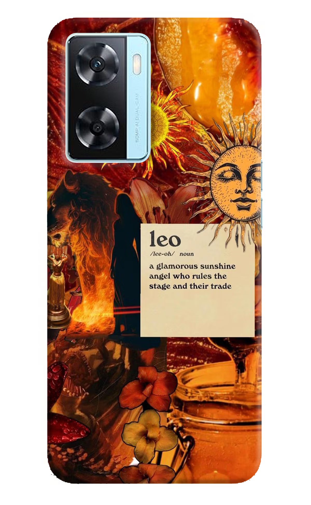 Leo Zodiac Oppo A77 2022 Hard Case Back Cover by Casekaro