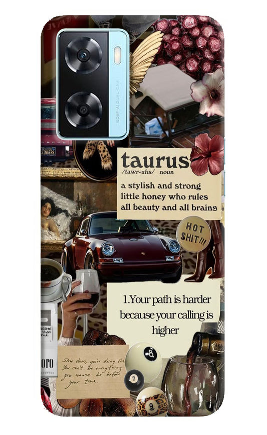 Taurus Zodiac Oppo A77 2022 Hard Case Back Cover by Casekaro