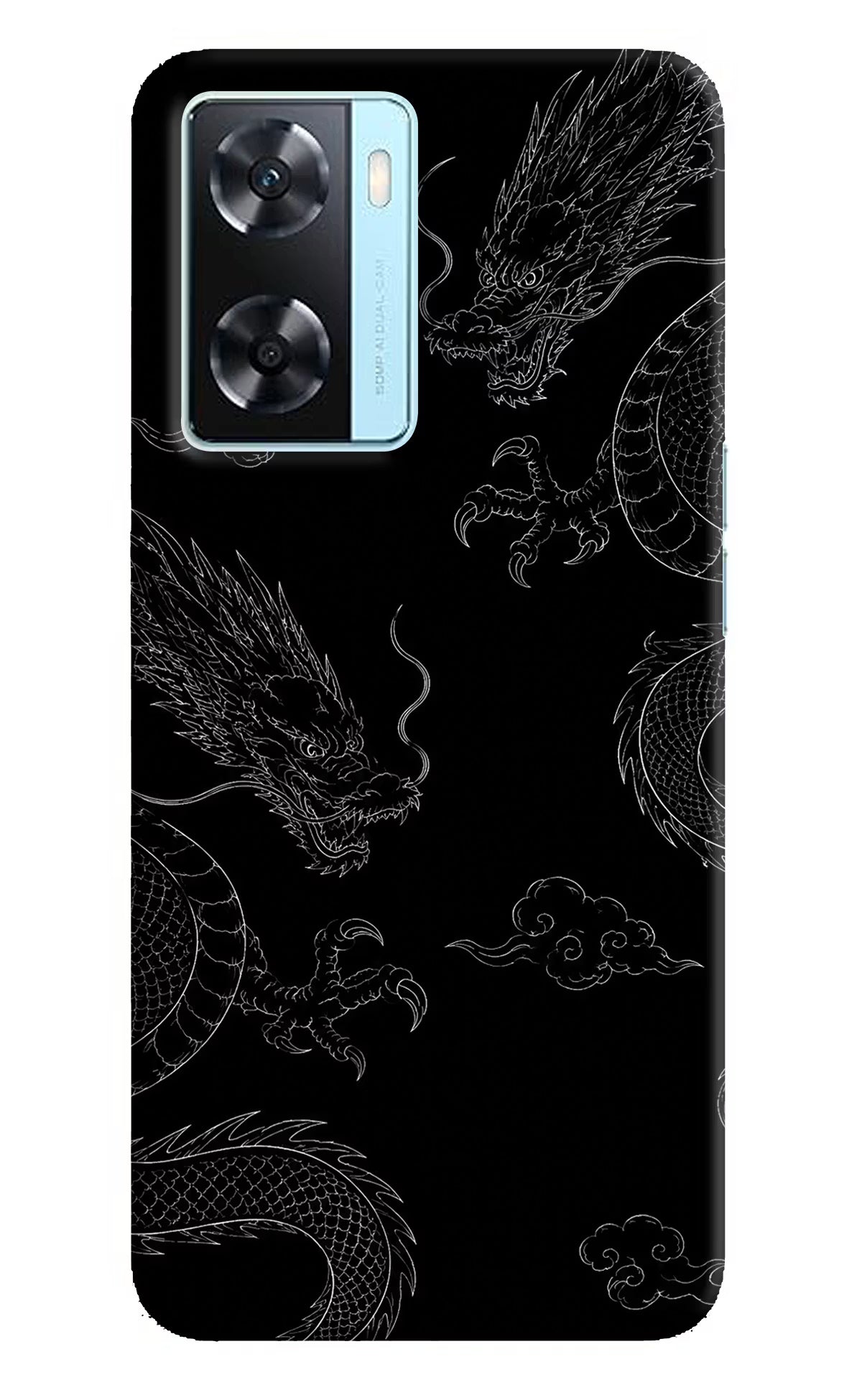 Twin Dragons Oppo A77 2022 Hard Case Back Cover by Casekaro