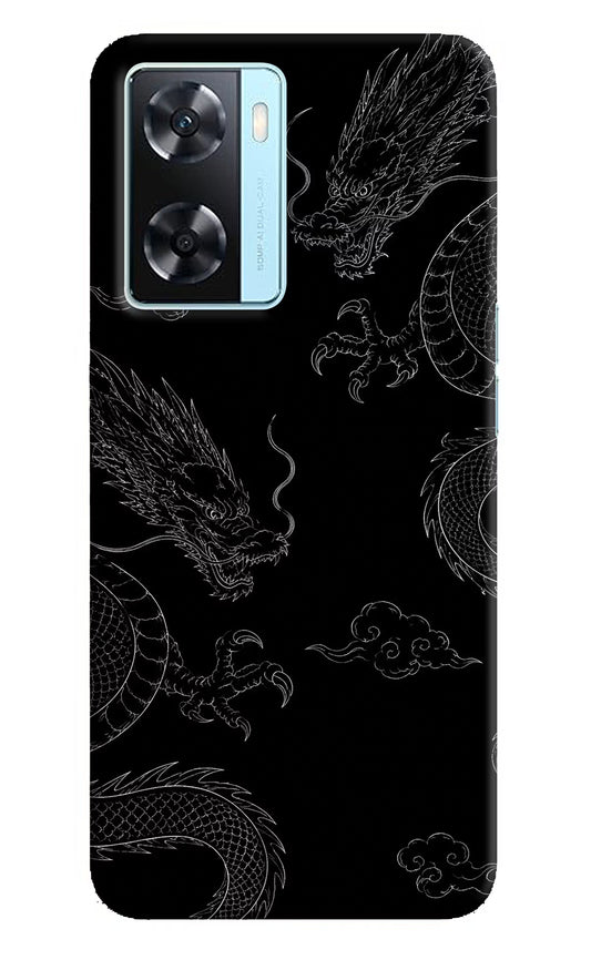 Twin Dragons Oppo A77 2022 Hard Case Back Cover by Casekaro