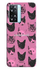 Pink Cats Oppo A77 2022 Hard Case Back Cover by Casekaro