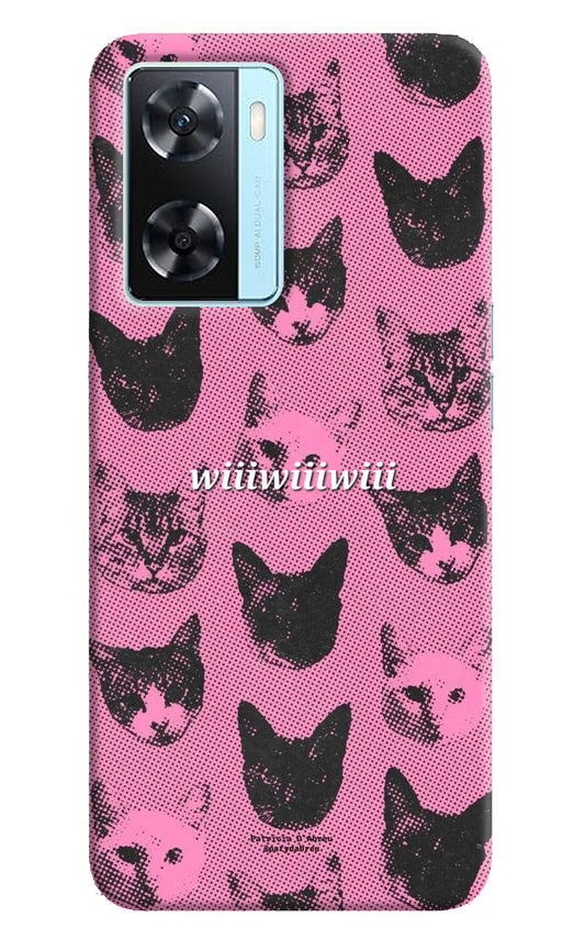 Pink Cats Oppo A77 2022 Back Cover