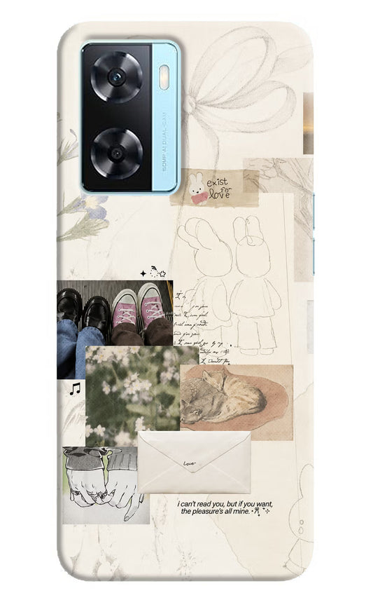 Soft Aesthetic Oppo A77 2022 Hard Case Back Cover by Casekaro