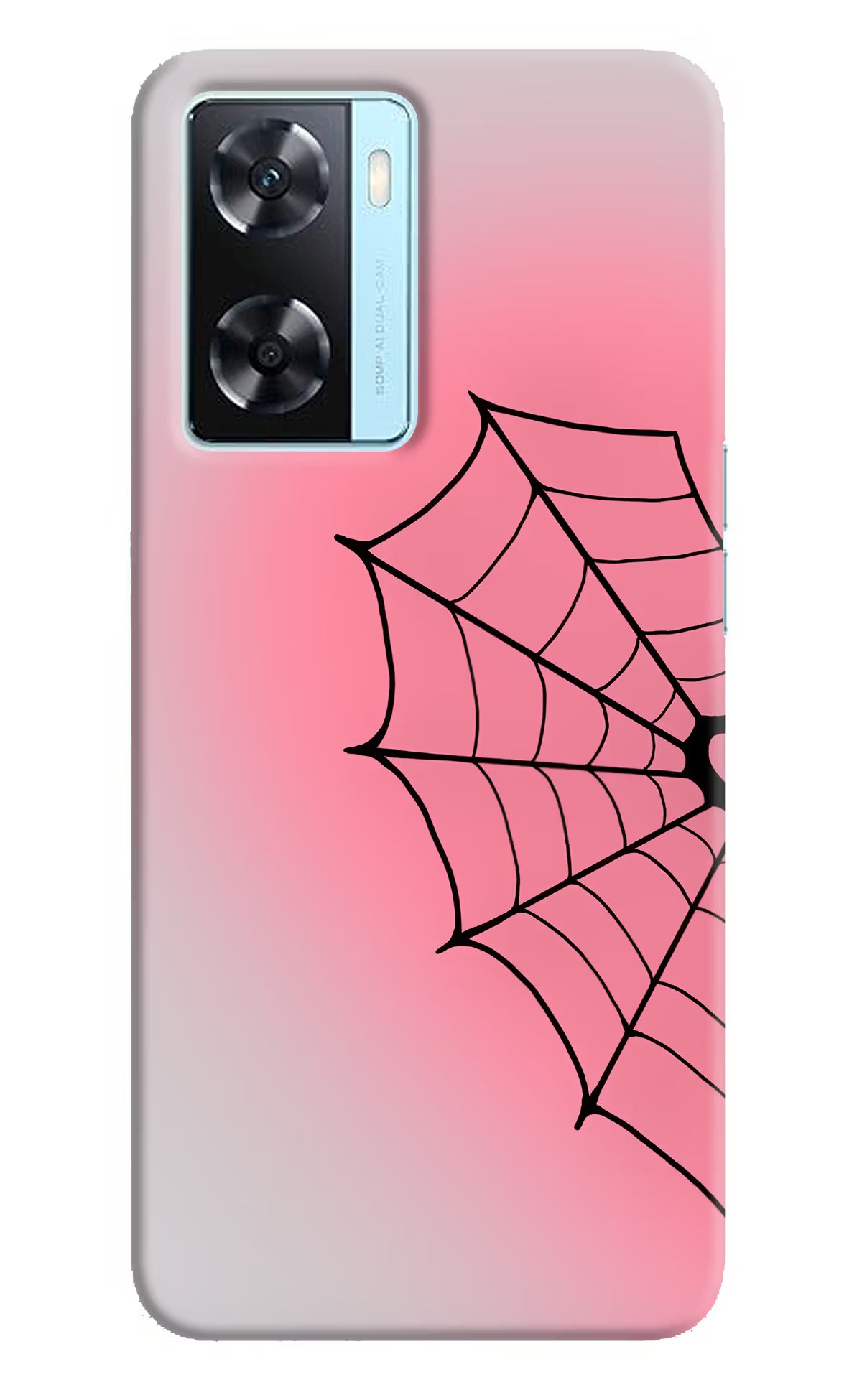 Pink Web Oppo A77 2022 Back Cover