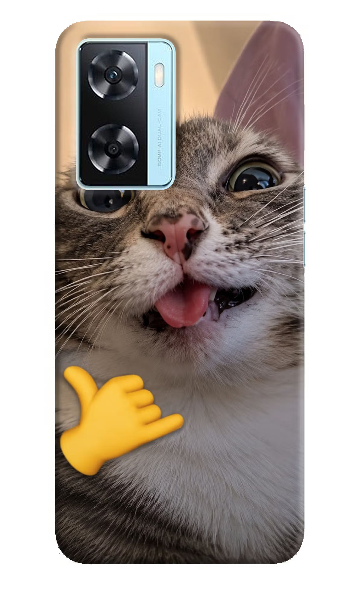 Silly Cat Call Oppo A77 2022 Back Cover