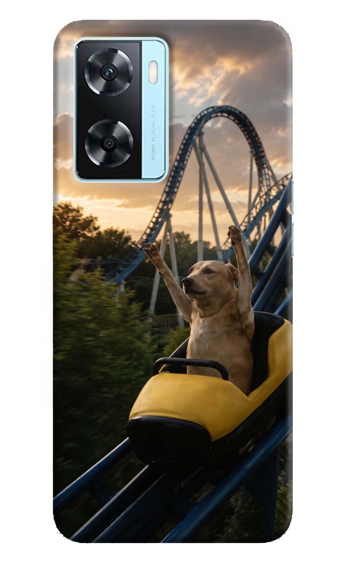 Rollercoaster Dog Oppo A77 2022 Back Cover