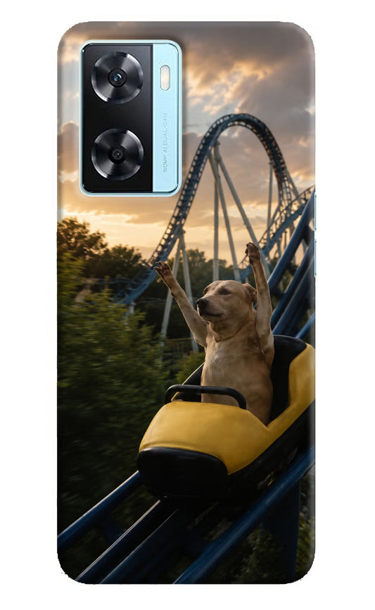 Rollercoaster Dog Oppo A77 2022 Hard Case Back Cover by Casekaro
