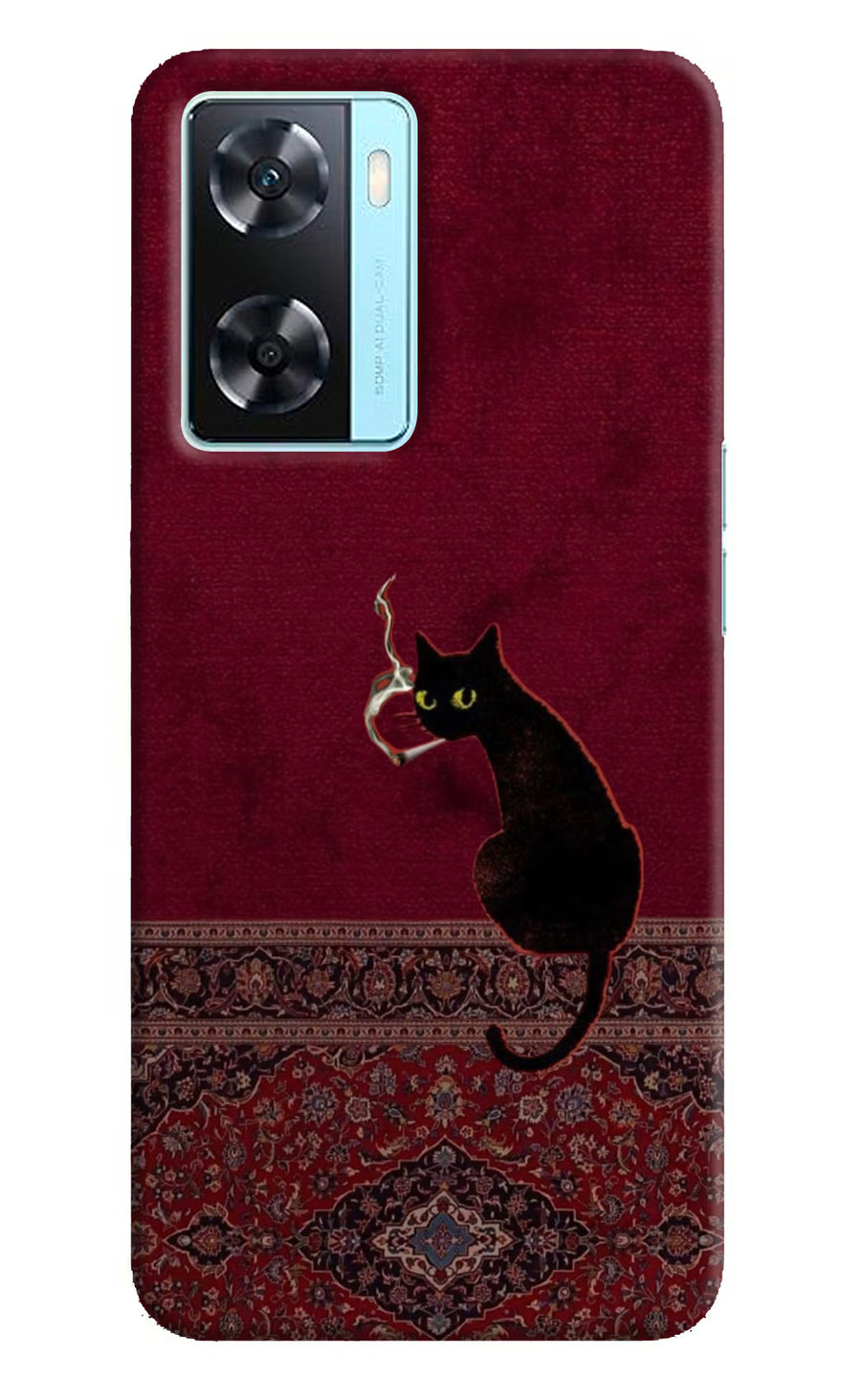 Midnight Cat Oppo A77 2022 Back Cover, Hard case