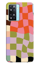 Wavy Grid Oppo A77 2022 Back Cover