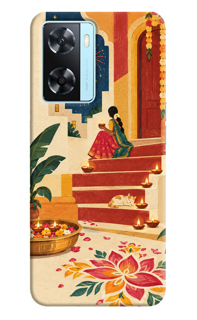 Diwali Rangoli Oppo A77 2022 Back Cover
