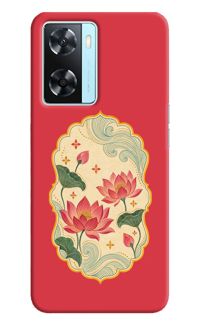 Pink Lotus Oppo A77 2022 Back Cover