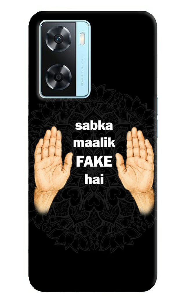 Sabka Malik Fake Oppo A77 2022 Hard Case Back Cover by Casekaro