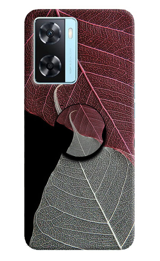 Leaf Pattern Oppo A77 2022 Pop Case