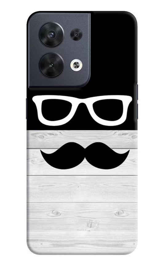 Mustache Oppo Reno8 Hard Case Back Cover by Casekaro