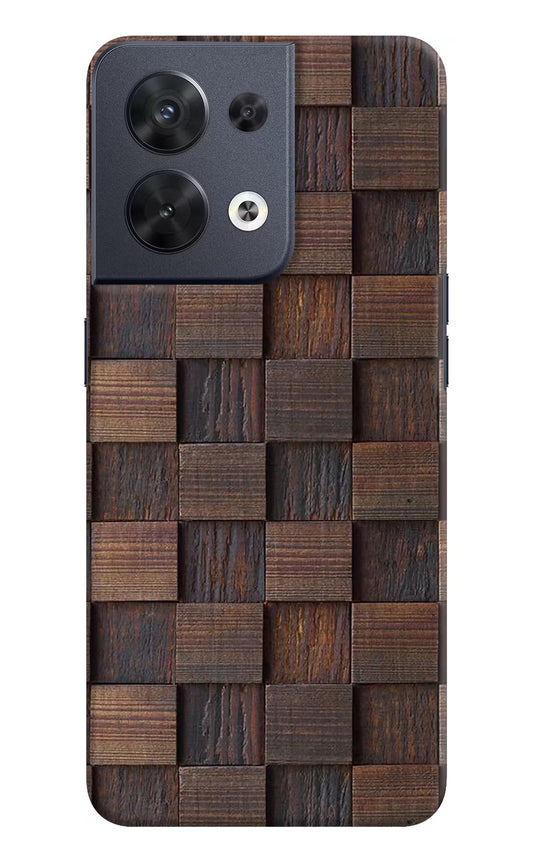 Wooden Cube Design Oppo Reno8 Hard Case Back Cover by Casekaro