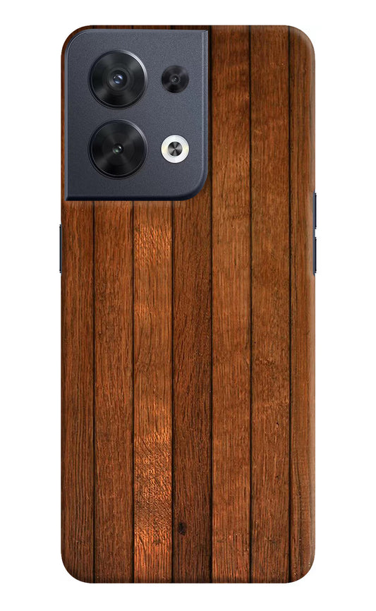 Wooden Artwork Bands Oppo Reno8 Hard Case Back Cover by Casekaro