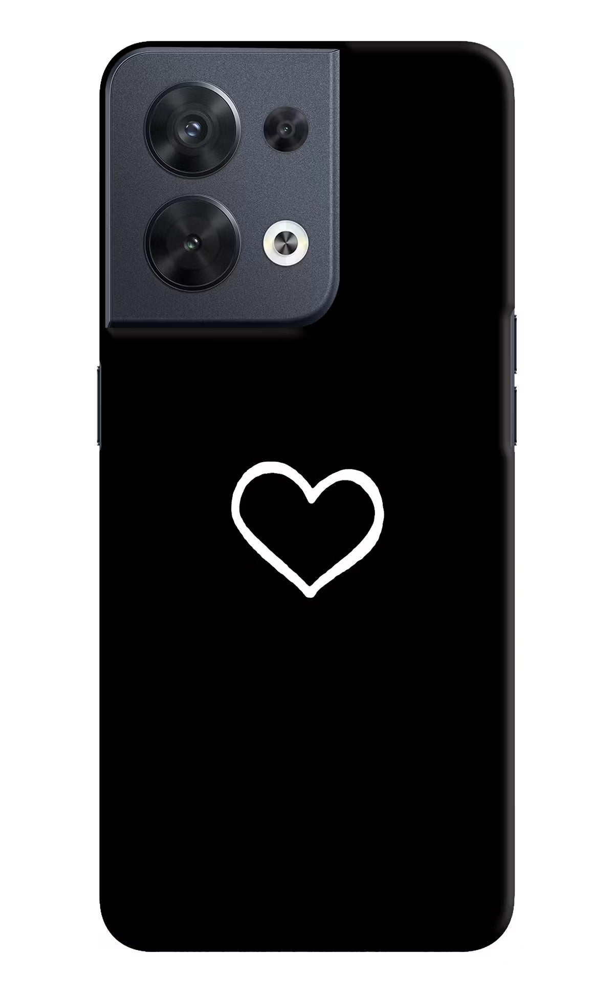 Heart Oppo Reno8 Hard Case Back Cover by Casekaro