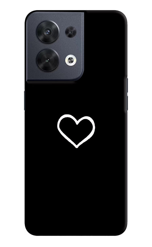 Heart Oppo Reno8 Hard Case Back Cover by Casekaro
