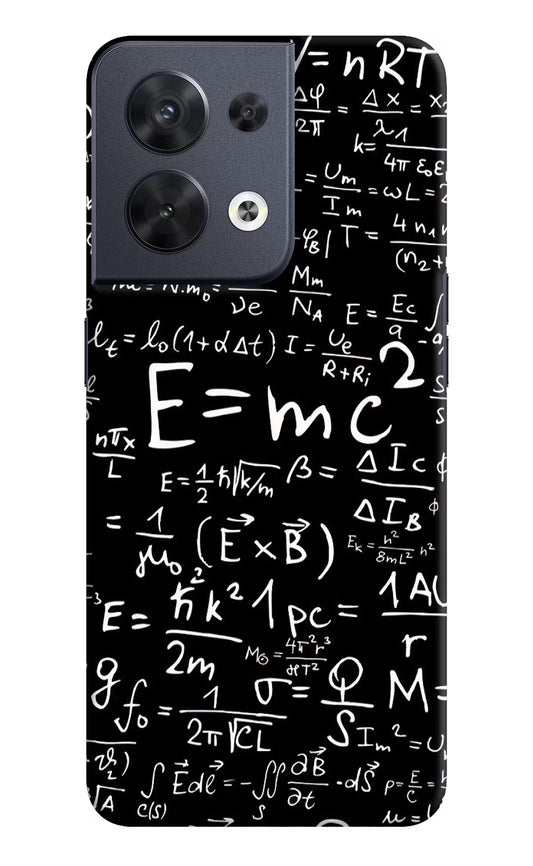 Physics Formula Oppo Reno8 Hard Case Back Cover by Casekaro