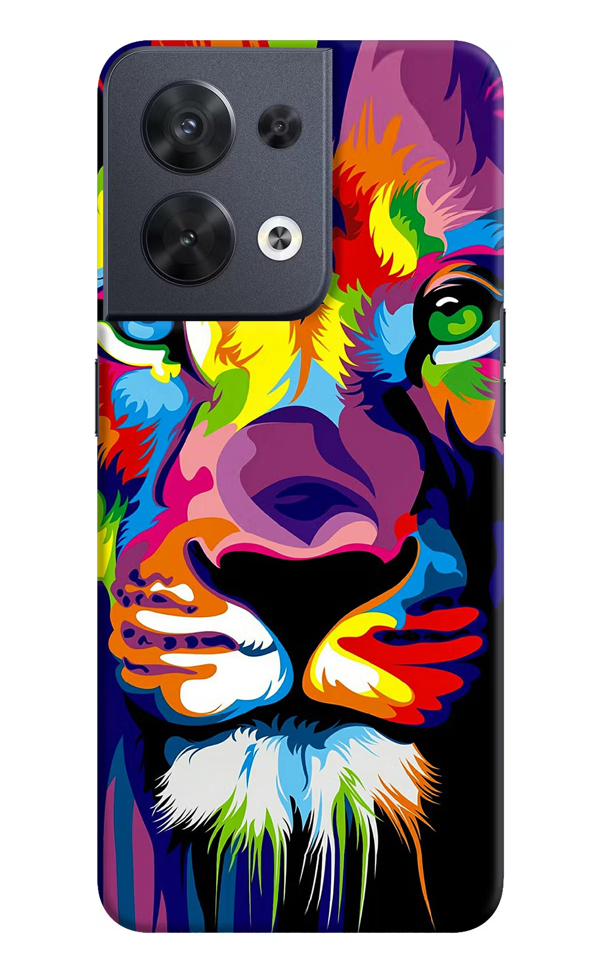 Lion Oppo Reno8 Hard Case Back Cover by Casekaro