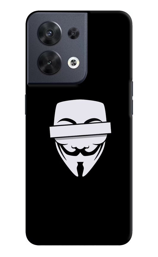 Anonymous Face Oppo Reno8 Hard Case Back Cover by Casekaro