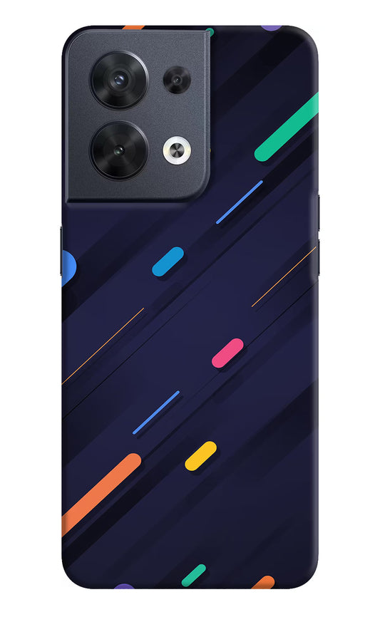 Abstract Design Oppo Reno8 Hard Case Back Cover by Casekaro