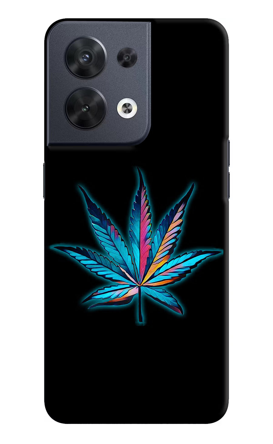 Weed Oppo Reno8 Back Cover, Hard case