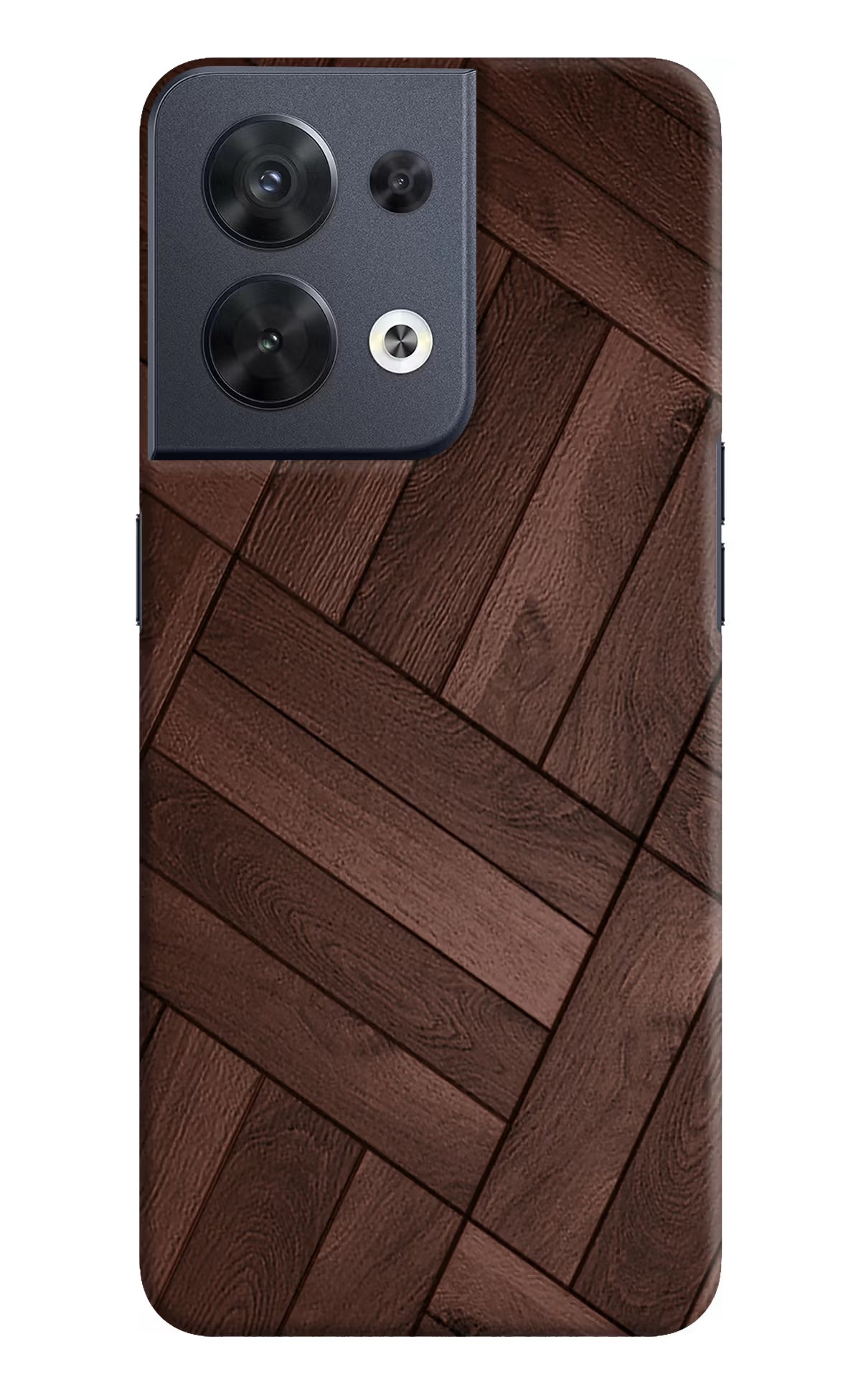 Wooden Texture Design Oppo Reno8 Hard Case Back Cover by Casekaro