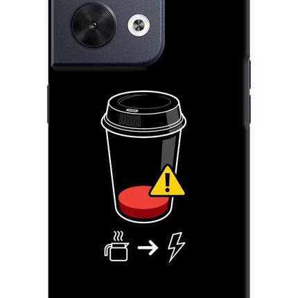 Coffee Oppo Reno8 Hard Case Back Cover by Casekaro