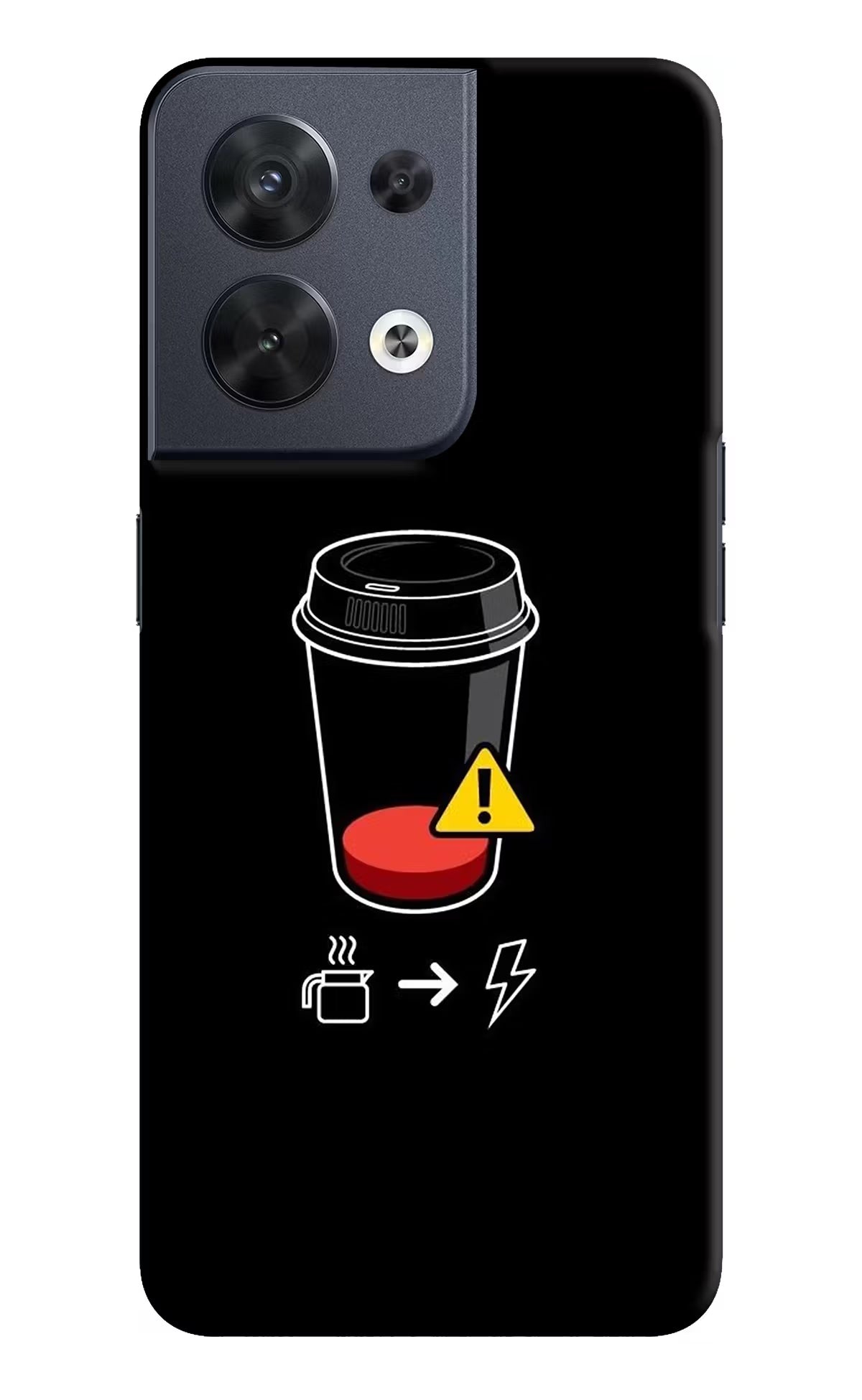 Coffee Oppo Reno8 Hard Case Back Cover by Casekaro