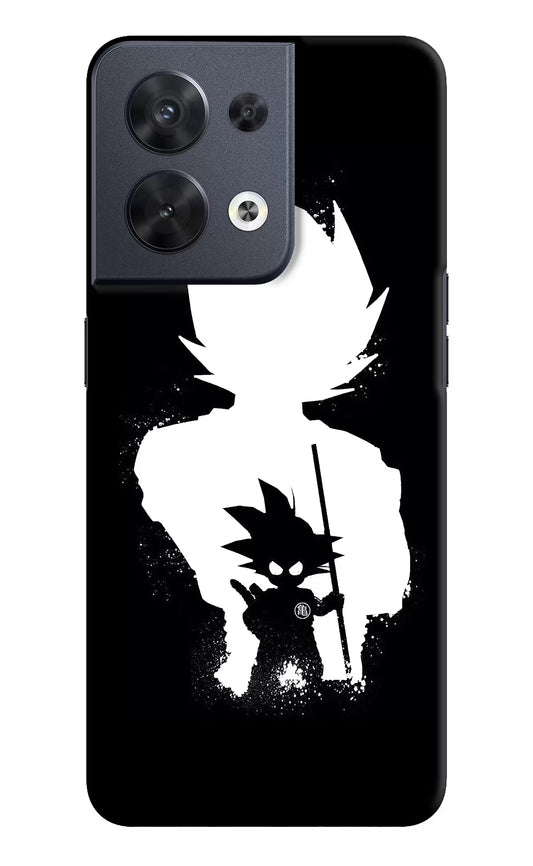 Goku Shadow Oppo Reno8 Hard Case Back Cover by Casekaro
