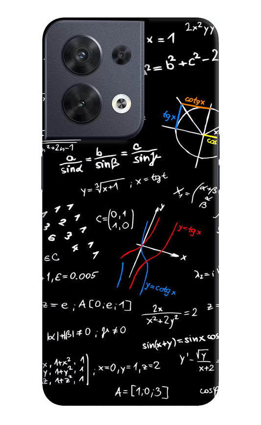 Mathematics Formula Oppo Reno8 Hard Case Back Cover by Casekaro