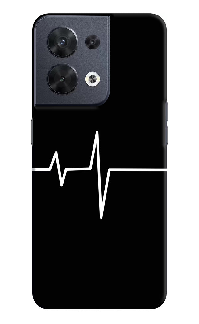 Heart Beats Oppo Reno8 Hard Case Back Cover by Casekaro