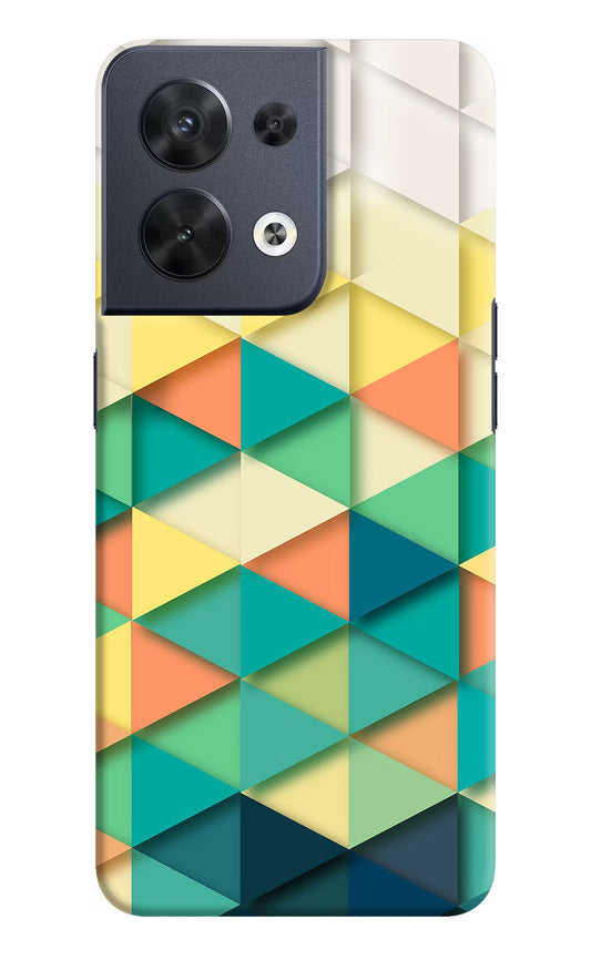 Abstract Oppo Reno8 Hard Case Back Cover by Casekaro