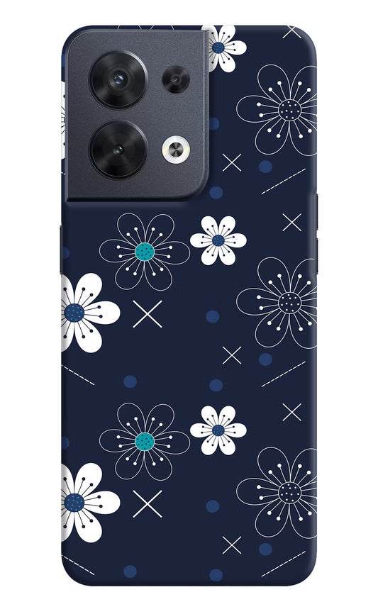 Flowers Oppo Reno8 Hard Case Back Cover by Casekaro