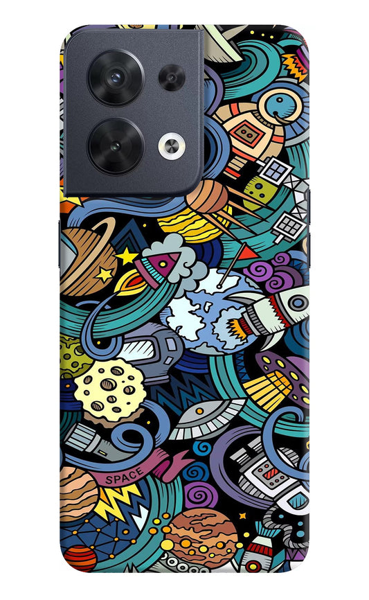 Space Abstract Oppo Reno8 Hard Case Back Cover by Casekaro
