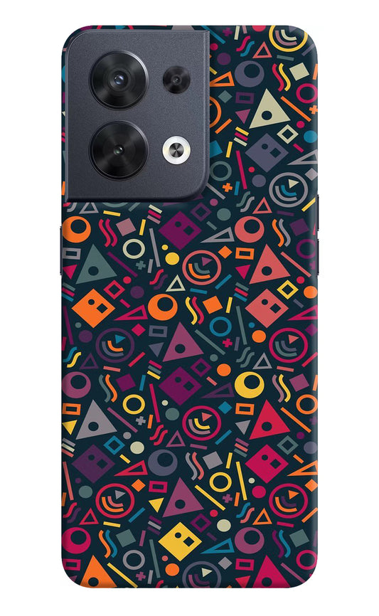 Geometric Abstract Oppo Reno8 Hard Case Back Cover by Casekaro