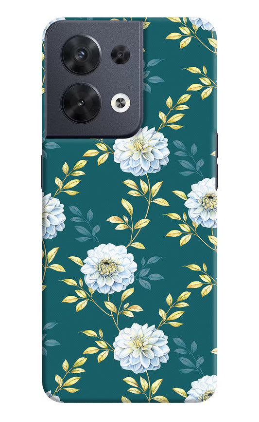 Flowers Oppo Reno8 Hard Case Back Cover by Casekaro