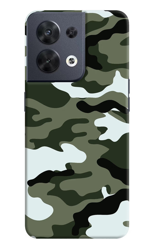 Camouflage Oppo Reno8 Hard Case Back Cover by Casekaro