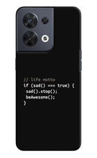 Life Motto Code Oppo Reno8 Hard Case Back Cover by Casekaro