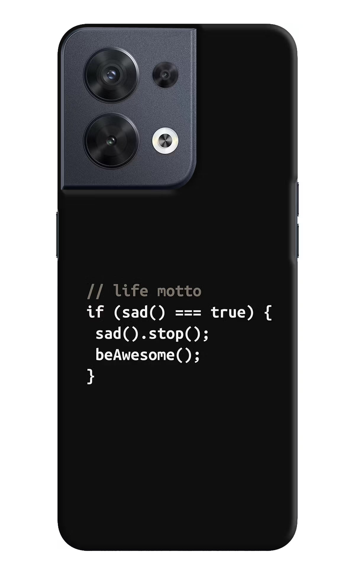 Life Motto Code Oppo Reno8 Hard Case Back Cover by Casekaro