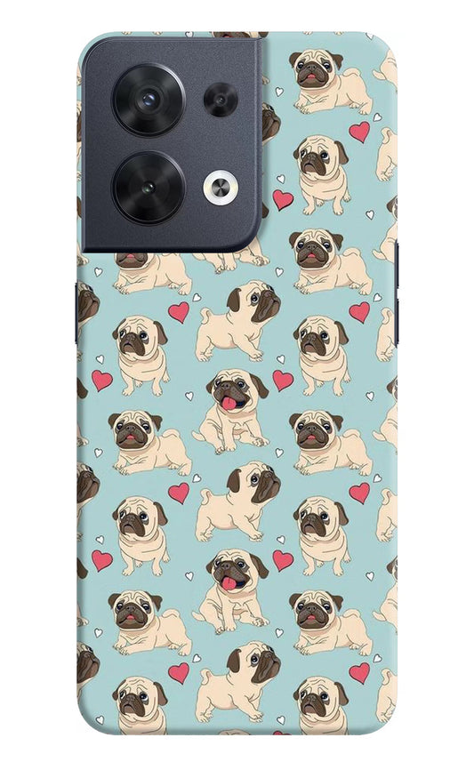 Pug Dog Oppo Reno8 Hard Case Back Cover by Casekaro