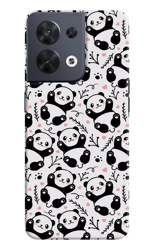 Cute Panda Oppo Reno8 Hard Case Back Cover by Casekaro