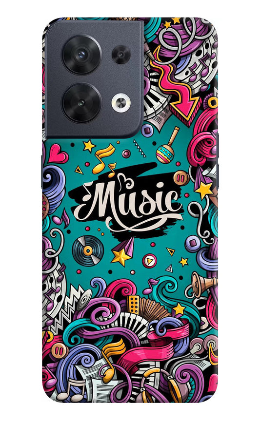 Music Graffiti Oppo Reno8 Hard Case Back Cover by Casekaro