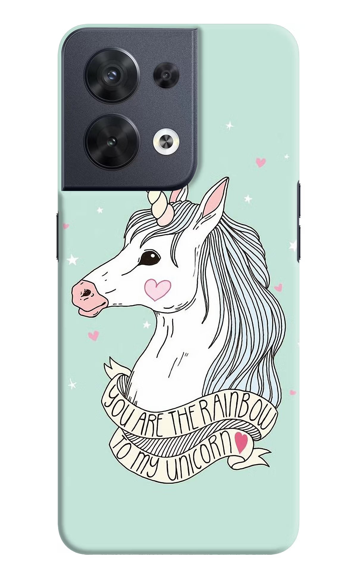 Unicorn Wallpaper Oppo Reno8 Hard Case Back Cover by Casekaro