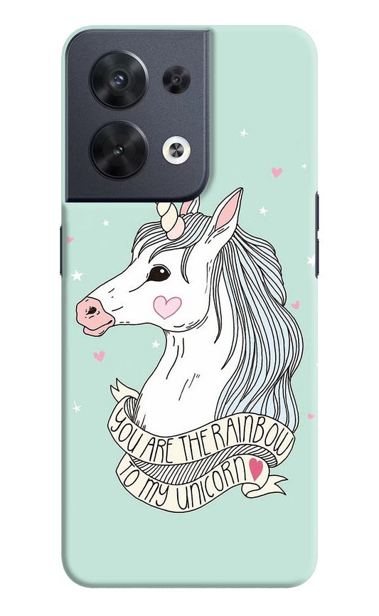 Unicorn Wallpaper Oppo Reno8 Hard Case Back Cover by Casekaro