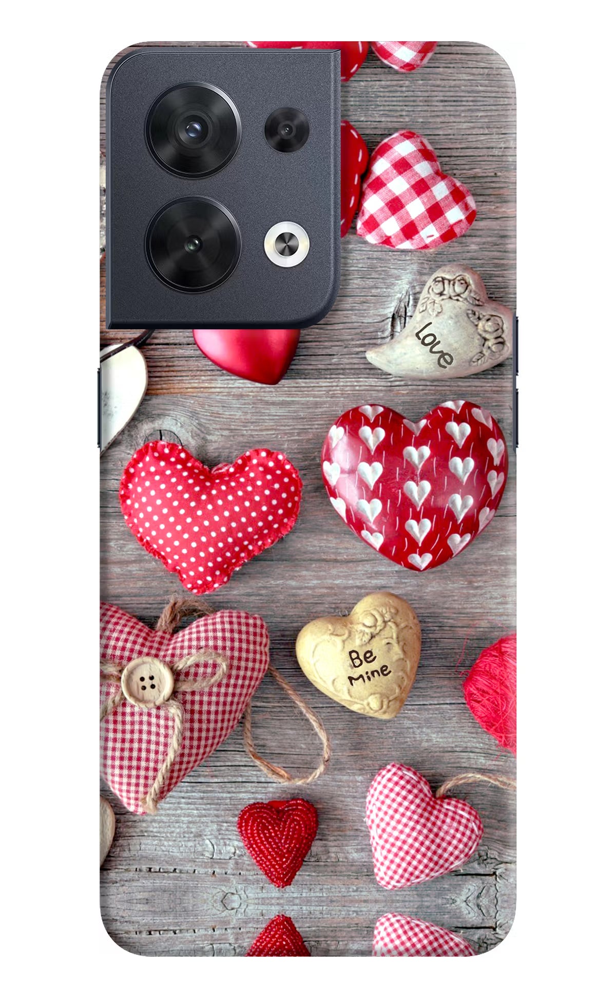 Love Wallpaper Oppo Reno8 Hard Case Back Cover by Casekaro
