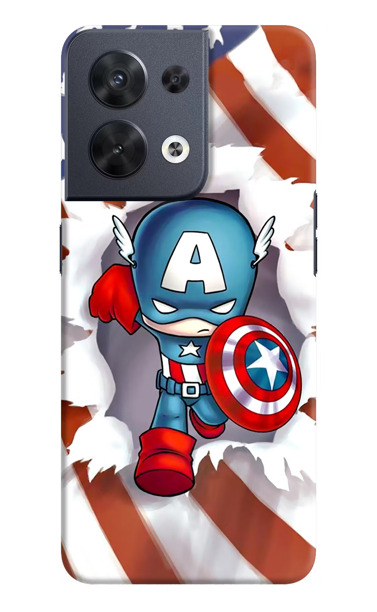 Captain America Oppo Reno8 Hard Case Back Cover by Casekaro