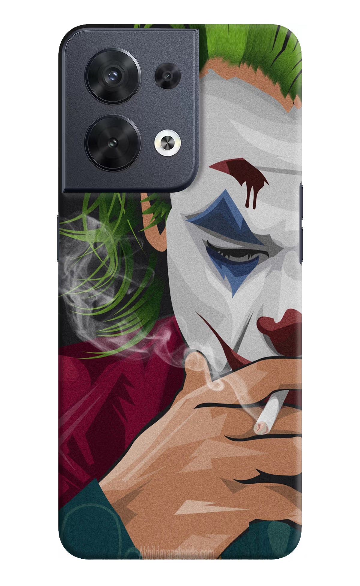 Joker Smoking Oppo Reno8 Hard Case Back Cover by Casekaro